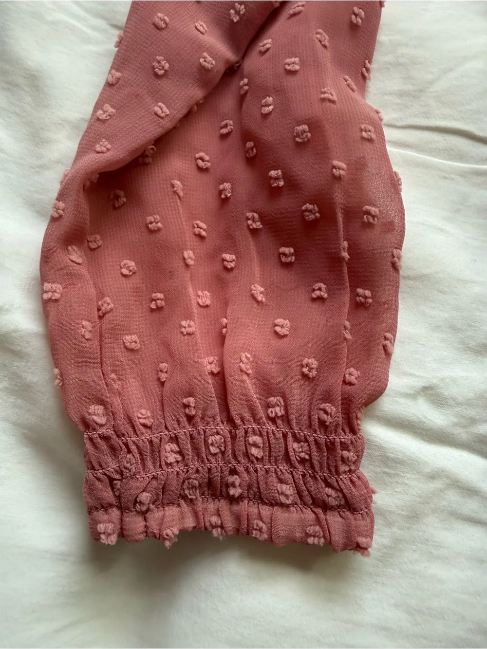 Gymboree Girls Flora Pink Long-Sleeve Tiered Dot Dress size 8